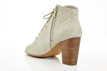 Women's Reptile Print Open-Toe Bootie