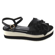 Nature Breeze FJ17 Women's Plaform Wedge Heel Ruched Bow Tie Dress Sandals