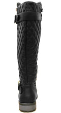 Cambridge Select Women's Quilted Side Zip Knee High Flat Riding Boots