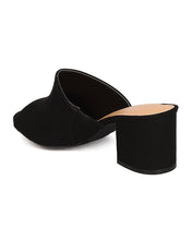 Women Faux Suede Chunky Heel Mule - Casual, Everyday, Dressy - Peep Toe Pump - GC40 By Wild Diva