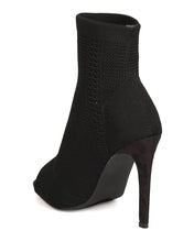 Cape Robbin GK04 Women Knitted Peep Toe Stiletto Sock Bootie