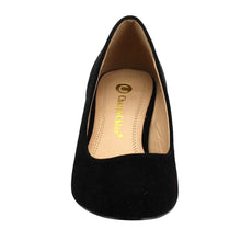 Chase & Chloe EC78 Women's Classic Mid Wedge Heel Dress Pumps