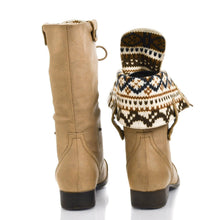 DBDK Elegant Womens Faux Leather Combat Boot