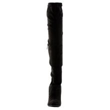 Breckelle's Beverly-15 Women Faux Suede Pointy Toe Stiletto Heel Thigh High Boot