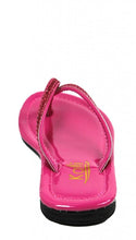 Kali Footwear Girl's Focus Jr. Patent Flip Flop Flat Glitter Sandals