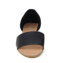 Betani SONYA-1 Women's Easy Slip On Open Toe D'orsay Flats Sandals