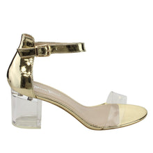 Nature Breeze FI38 Women's Lucite Chunky Heel Ankle Strap Dress Sandals