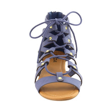 Soda Women's Open Toe Lace Up Strappy Ankle Flat Sandals