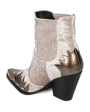 Women Flame Pattern Cowboy Boot - Block Heel Western Boot - Chunky Heel Ankle Boot - HK88 By Cape Robbin