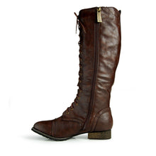 Breckelle's Outlaw Women's Lace Up Knee High Riding Boots