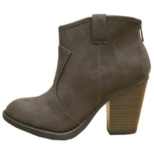 Cambridge Select Women's Western Stacked Chunky Heel Ankle Bootie