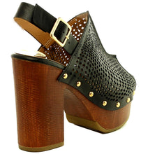 Refresh Footwear Women's Peep Toe Slingback Clog Platform Sandal