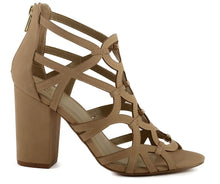 Women's Delicious Review Back Zip Block Heeled Sandal