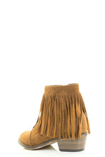 Breckelle's Womens Almond Toe Fringe Tassel Chunky Heel Cowboy Mid Calf Ankle Bootie