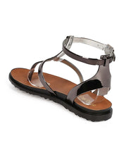 Refresh EE08 Women Metallic Ankle Strap Buckle Gladiator Thong Sandal
