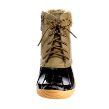 Nature Breeze Duck-02 Women Stitching Lace Up Side Zip Waterproof Insulated Boot