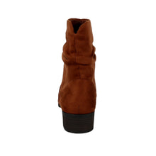 Soda Energy Women's Slouchy Pull On Low Block Heel Ankle Booties