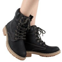 Forever Link Women's Lace-Up Padded Collar Combat Work Hiking Boot