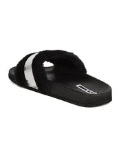 Women Metallic Band Furry Sandal - Casual, Home, Street - Fuzzy Slipper - GC60 By Cape Robbin