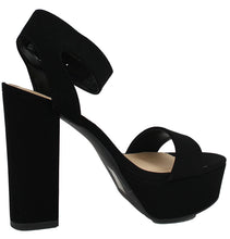 Delicious Women's Open Toe Thick Wide Strap Ankle Strap Block Heel Sandal