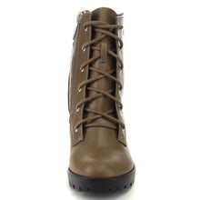 Breckelle's RANGER-21 Women's Basic Block Heel Lace Up Military Ankle Booties