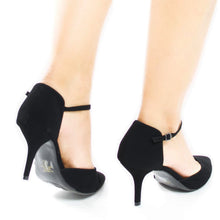 City Classified Comfort Women's Pointy Toe T-Strap Mid Heel Pump
