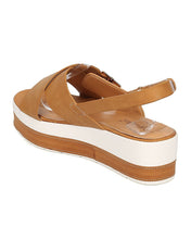 Women Leatherette Platform Wedge Sandal - Two Tone Wedge - Slingback Heel Sandal - GH62 By Nature Breeze