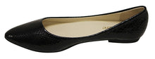Bella Marie Angie-101 Women's pointy toe boat slip on patent snake leather flats