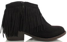 Soda Women's Jervis Faux Suede Double Fringe Moccasin Ankle Boots, British Tan, 5.5 M US