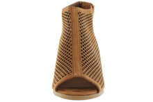 Top Moda Women's Perforated Cutout Slingback Bootie