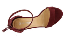 Top Moda Women's Hannah-1 Single Band Chunky/Block Heel Sandal With Ankle Strap and Zipper Closure