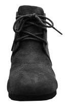 Cambridge Select Women's Lace Up Wedge High Heel Ankle Boot