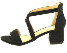 Refresh Footwear Women's Strappy Crisscross Front Zip Back Block Heel Sandal