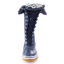 NATURE BREEZE FROST-02 Women's Lace Up Collar Decor Tongue Winter Boots