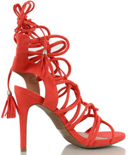 Wild Diva Women's Berlin 72 Gladiator Strappy Lace Up Tie High Heel