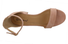 Top Moda Women's Ankle Strappy Chunky Stacked Block Heel Open Toe Sandal