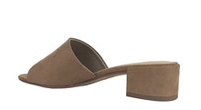 City Classified Women's Open Toe Chunky Heel Suede Slide Sandals Shoes