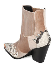 Women Flame Pattern Cowboy Boot - Block Heel Western Boot - Chunky Heel Ankle Boot - HK88 By Cape Robbin