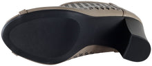 City Classified by Soda Women's Fannie Caged Laser Cut Zip Back Bootie