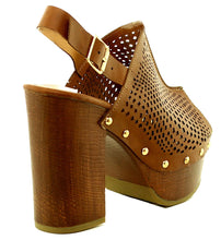 Refresh Footwear Women's Peep Toe Slingback Clog Platform Sandal