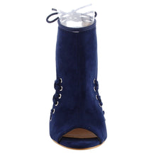 Reneeze AG30 Women's Ankle Wrap Backless Lace Up Dress Boots Heels