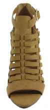 Delicious Women's Cutout Caged Buckle Stacked Chunky Heel Bootie
