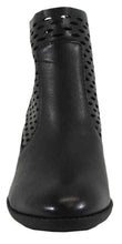 City Classified Women's Miami Perforated Laser Cut Chunky Heel Bootie