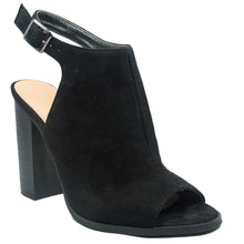 Betani Women's Peep Toe Slingback Chunky Stacked Heel Sandal