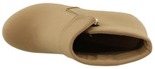 Top Moda Women's Fold Over Cuff Side Zip Closed Toe Wedge Ankle Bootie