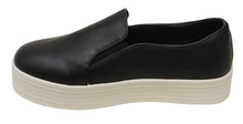Breckelles Women's Cyber-01 Round Toe Slip-On Platform Sneaker