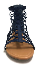 Women's Ankle High Elastic Gladiator Sandals Elastic Straps Flats