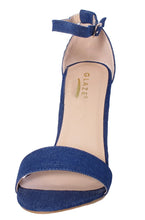 Glaze Women's Single Band Chunky Heel Sandal With Ankle Strap