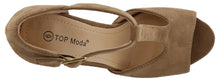 Top Moda Women's Peep Toe T-Strap Buckle Platform High Heel Sandal