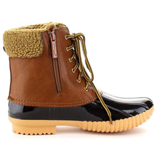 Nature Breeze Duck-02 Women Stitching Lace Up Side Zip Waterproof Insulated Boot